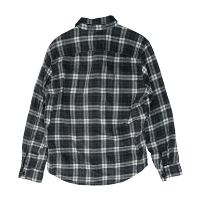 Gray Plaid Flannel Button Down