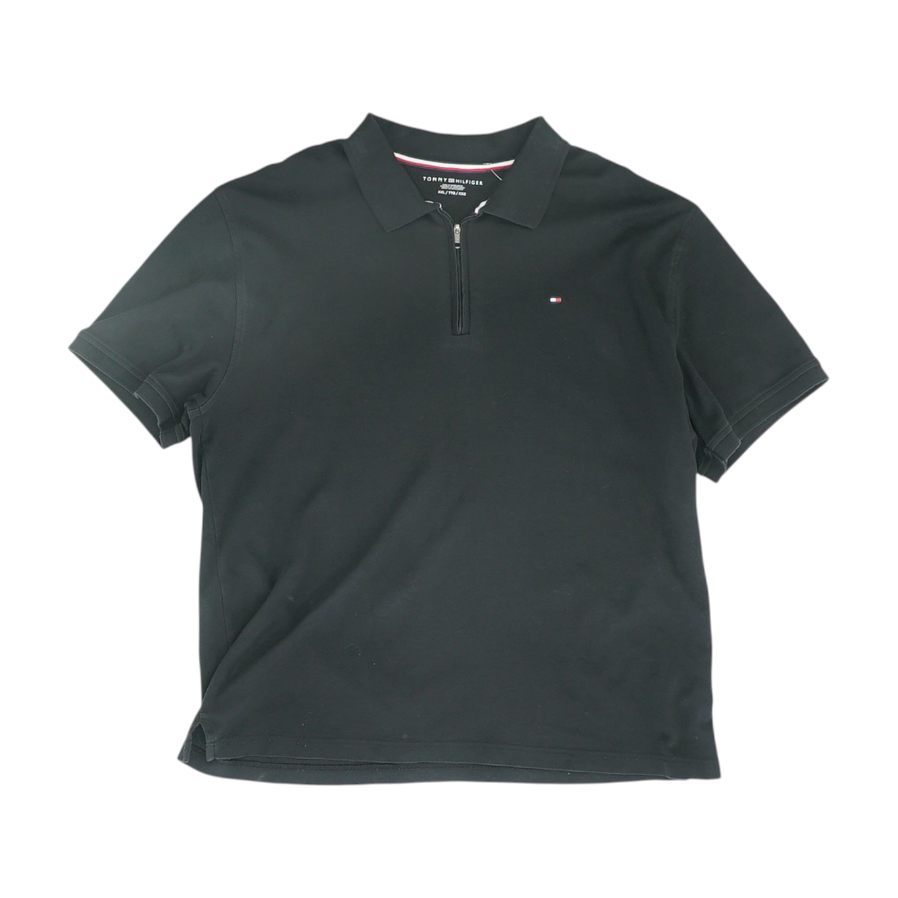 Black Solid 1/4 Zip Pullover