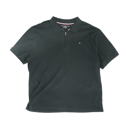 Black Solid 1/4 Zip Pullover