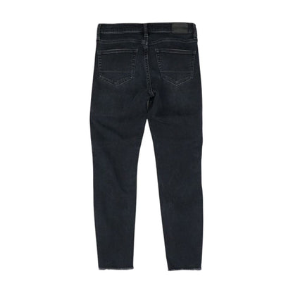 Black Solid High Rise Skinny Leg Jeans