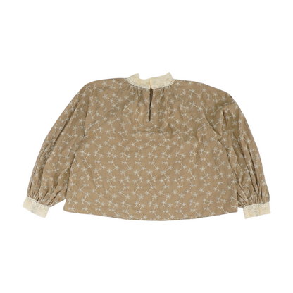 Brown Print Blouse