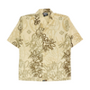 Tan Graphic Short Sleeve Button Down