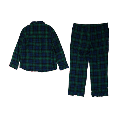Navy Plaid Pajama Set