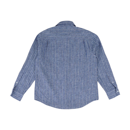 Blue Striped Long Sleeve Button Down