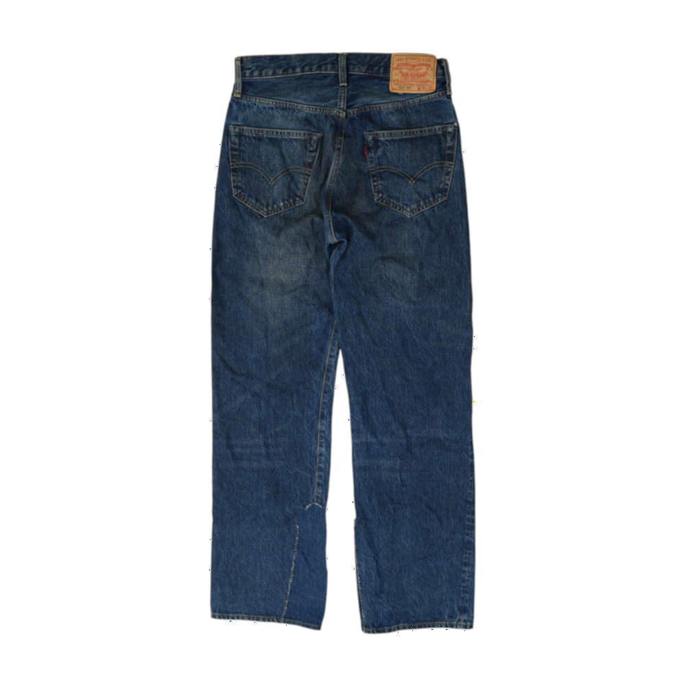 501 Navy Straight Jeans