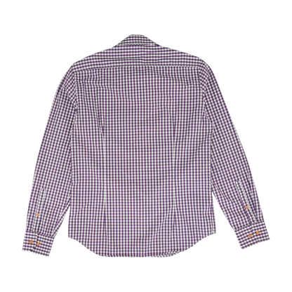 Purple Check Long Sleeve Button Down