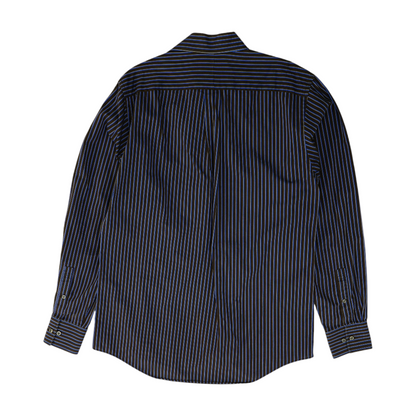 Brown Striped Long Sleeve Button Down