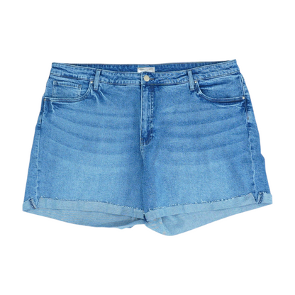 Blue Plus Solid Denim Shorts