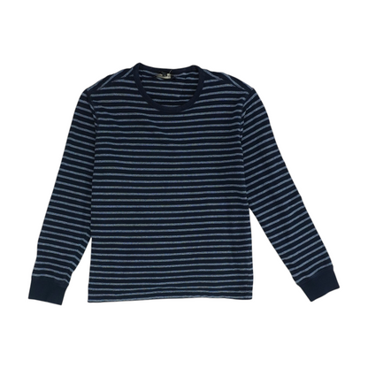 Navy Striped Pullover Sweater