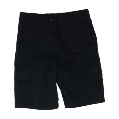 Black Solid Chino Shorts