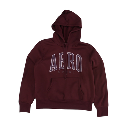 Maroon Solid Hoodie Pullover