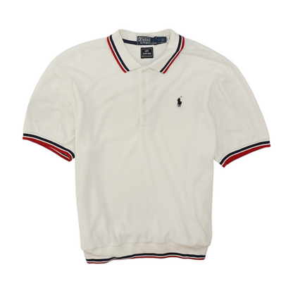 White Solid Short Sleeve Polo