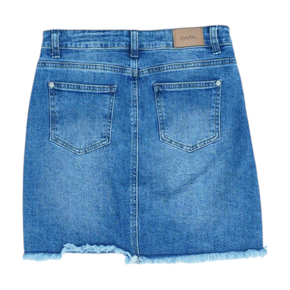Blue Floral Mini Skirt