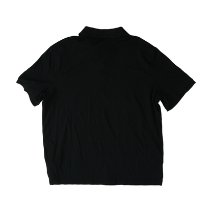 Black Solid Short Sleeve Polo