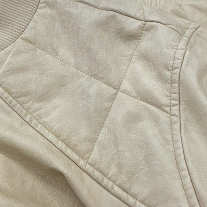 Beige Bomber Jacket