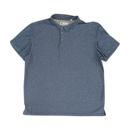 Navy Print Short Sleeve Polo