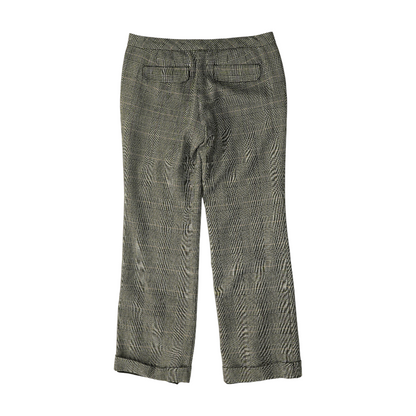 Black Houndstooth Regular Pants