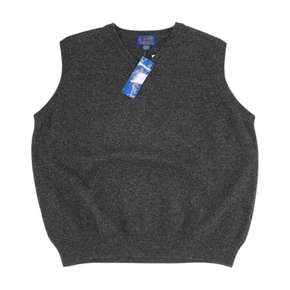 Gray Solid Vest Sweater