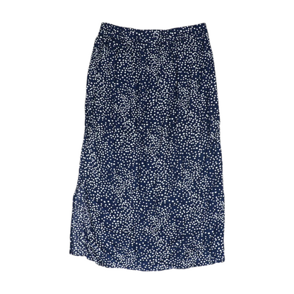 Navy Tall Polka Dot Midi Skirt