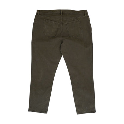 Brown Long Plus High Rise Straight Leg Jeans
