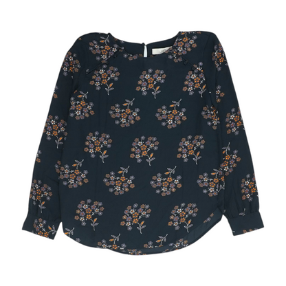 Navy Floral Blouse