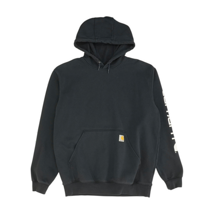 Black Solid Hoodie Pullover