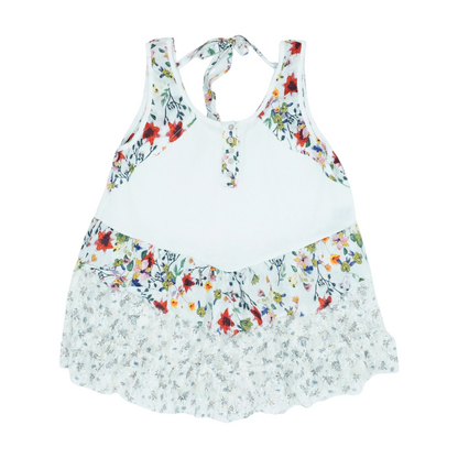 White Floral Blouse