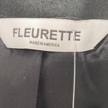 Black Double-Breasted Cashmere and Wool Blend Coat