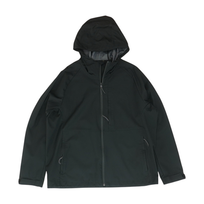Black Solid Rain Jacket