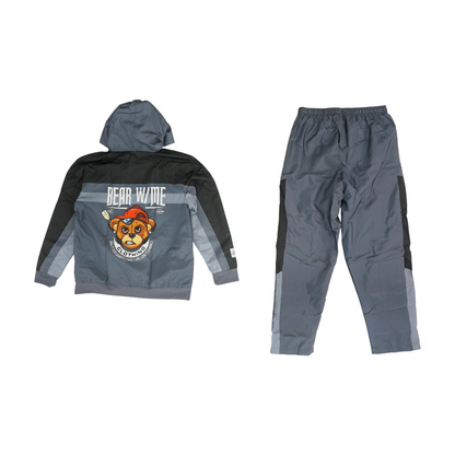 Gray Striped Pant Set