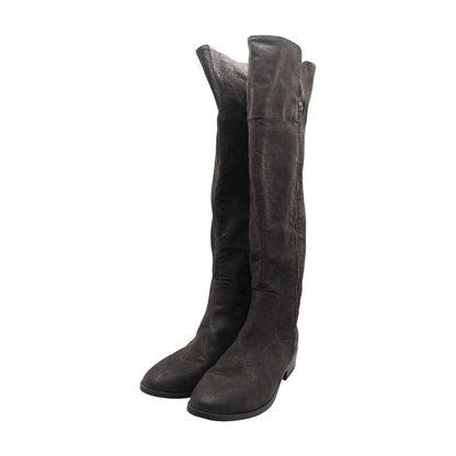 Gray Over-the-Knee Boots