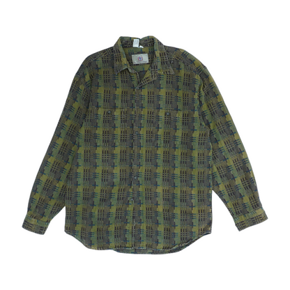 Green Check Long Sleeve Button Down