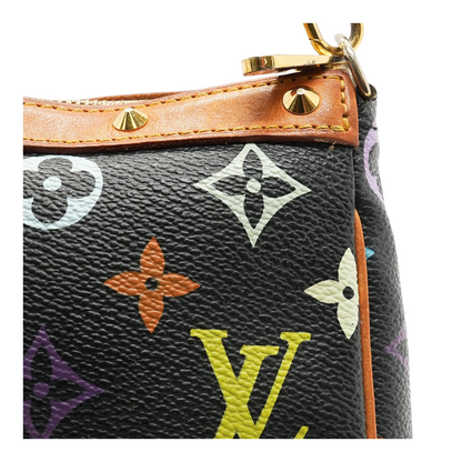 Black Pochette Accessoires in Multicolore Monogram Canvas