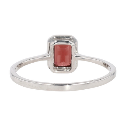 3/4 ctw Sterling Silver Garnet Fashion Ring