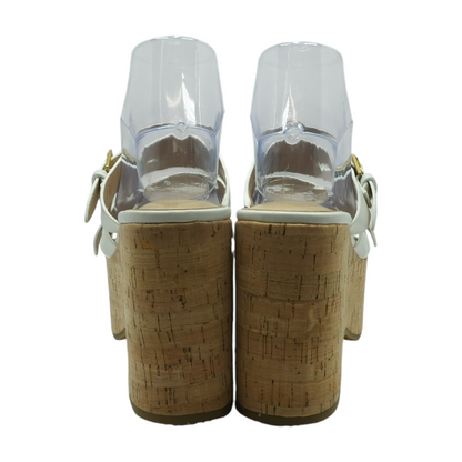 White Wedged Sandals