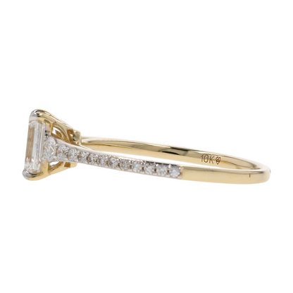 1 ctw 10K Yellow Gold Lab Grown Diamond Engagement Ring