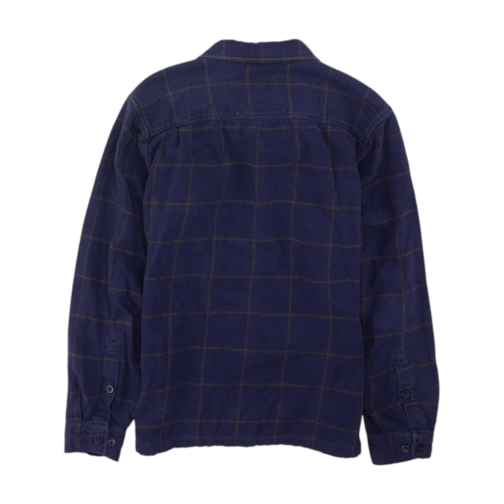 Navy Plaid Flannel Button Down
