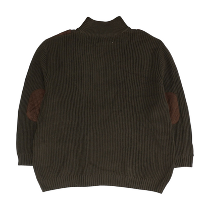 Brown Solid Pullover Sweater