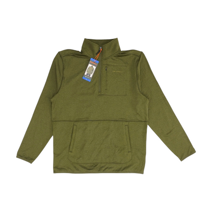 Green Solid 1/4 Zip Pullover