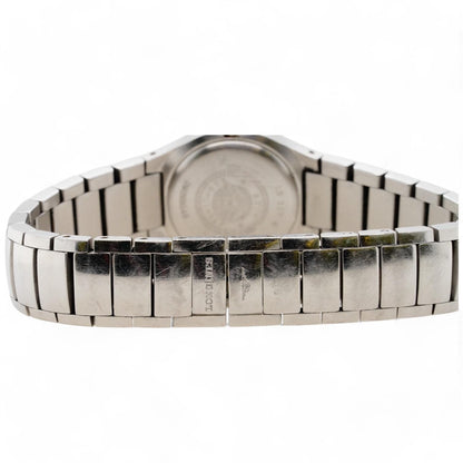 Ladie's Silver Tone White Dial Stainless Steel Watch