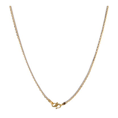 21K Two-Tone Gold Chain Necklace