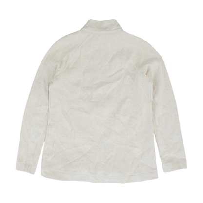 Cream Solid 1/4 Zip Pullover