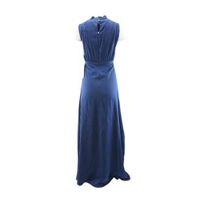 Navy Solid Maxi Dress