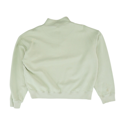 Green Solid 1/4 Zip Pullover