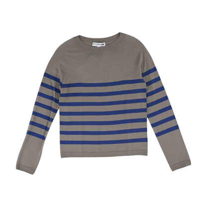 Brown Striped Pullover Sweater