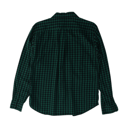 Green Check Button Down