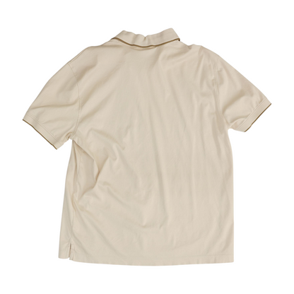 Tan Solid Short Sleeve Polo