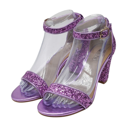 Purple Block Heels
