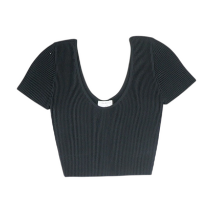 Black Cropped Blouse
