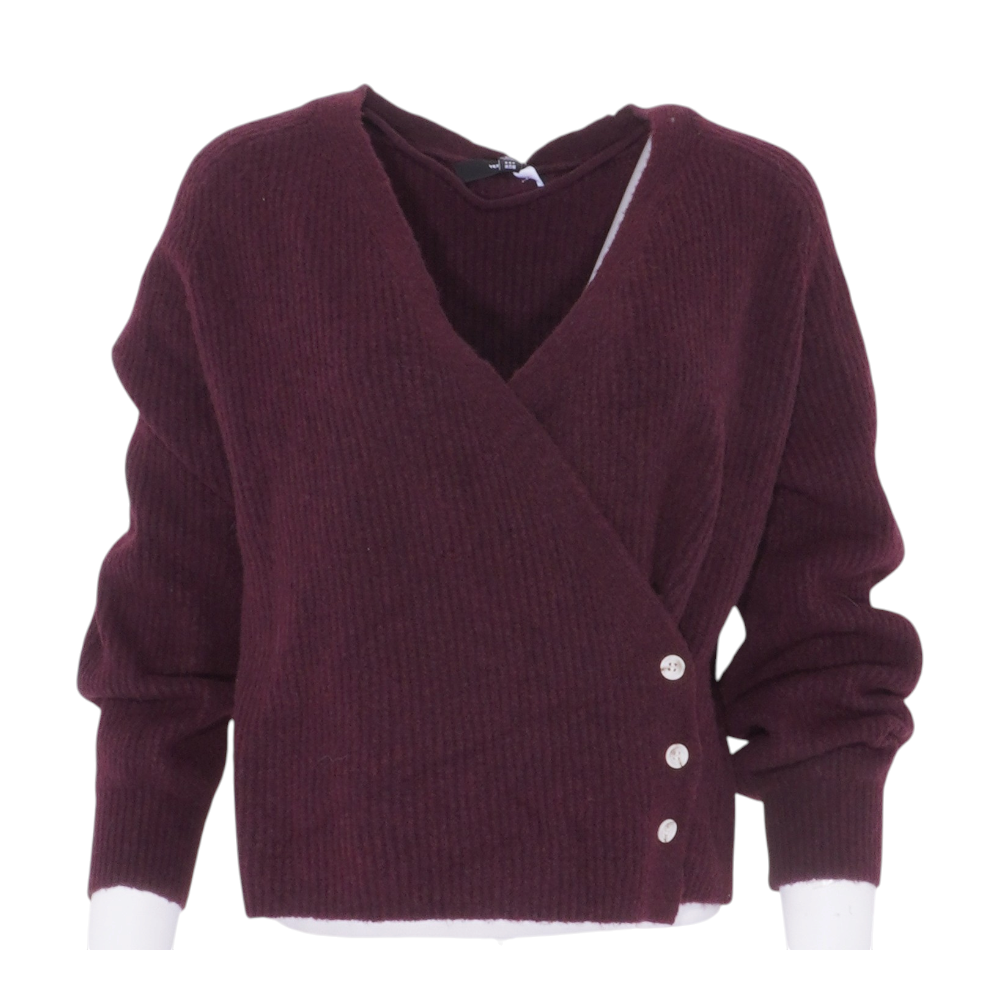 Vero Moda Burgundy Cardigan Sweater – Image 1